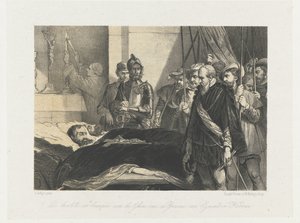 Den sista hyllningen till Egmonds och Hornes lik, 1568 Den sista hyllningen till liken av grevarna av Egmond och Hoorne (titel på objekt) av Anonymous