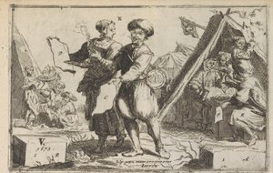 De tappra bataverna, 1673 The brave Bataviers / Le vaillans Bataviers (titel på objekt) av Anonymous