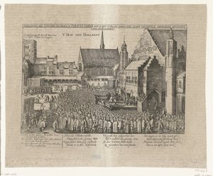 Halshuggningen av Johan van Oldenbarnevelt, 1619 Abbildung der Iustitien Geschehen in s