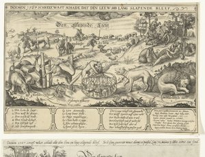 Det sovande lejonet, 1567 The Sleeping Leew (titel på objekt) av Anonymous