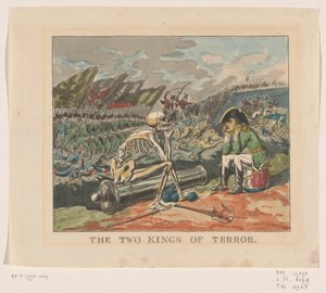Terrorns två kungar, 1813 The Two Kings of Terror (titel på objekt) av Anonymous