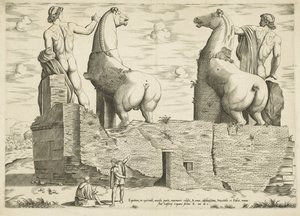 Dioscuren, van achteren sett Mirror of Roman Magnificence (serietitel) av Anonymous