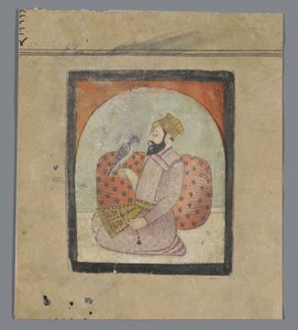 En hinduisk man med en hök av Anonymous