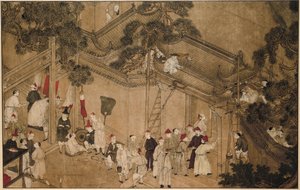 Ett tempel med byggnadsarbetare på jobbet The Wonders of Mazu (serietitel) av Anonymous