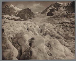 Eigerglaciären nordväst om Eiger i Schweiz Le grand Glacier de l