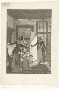 Elsje van Houweningen fångar Hugo de Groot i bokhyllan, 1621 av Anonymous
