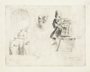 Figurstudier av Anonymous