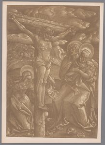 Fotoreproduktion av chiaroscuro-träsnittet Kristus på korset av Hans Baldung Grien av Anonymous