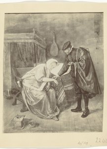 Fotoreproduktion av målningen Den sjuka kvinnan av Jan Steen Musée d