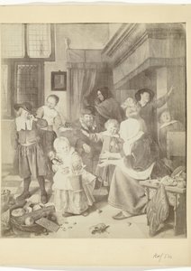 Fotoreproduktion av målningen Sankt Nikolaus högtid av Jan Steen av Anonymous