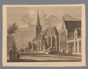 Utsikt i centrum av Nijkerk Byn Nieukerk (titel på objekt) av Anonymous
