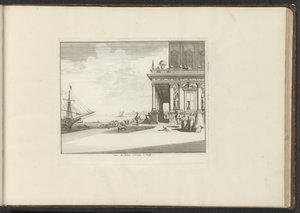 Utsikt över Palazzo Collina i Venedig Vue du Palais Collina a Venise (titel på objekt) Palats och monument i Venedig, Livorno, Neapel och Rom (serietitel) av Anonymous