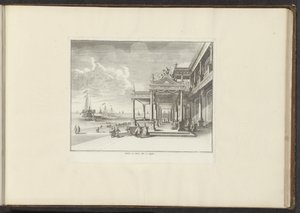Utsikt över Palazzo Montalto vid kusten i Neapel Palais de Mont Alto i Neapel (titel på objekt) Palats och monument i Venedig, Livorno, Neapel och Rom (serietitel) av Anonymous