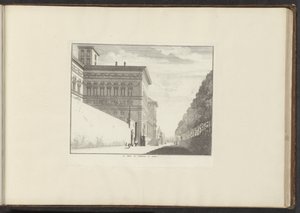 Utsikt över Villa Borghese i Rom Le Palais de Vallamena a Gennes (titel på objekt) Palats och monument i Venedig, Livorno, Neapel och Rom (serietitel) av Anonymous