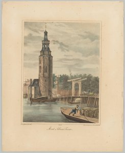 Utsikt över Montelbaanstoren i Amsterdam Mont Albans Tooren (titel på objekt) Ansikten av de sex huvudtornen i staden Amsterdam. 2nd Cahier (serietitel) av Anonymous