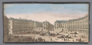 Utsikt över Place des Victoires i Paris Utsikt över Place des Victoires (titel på objekt) av Anonymous