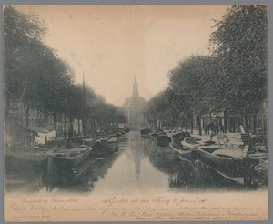 Utsikt över Turfmarkt och Nieuwe Kerk i Haag Hälsningar från Haag; Turfmarkt och Nieuwe Kerk (titel på objekt) av Anonymous
