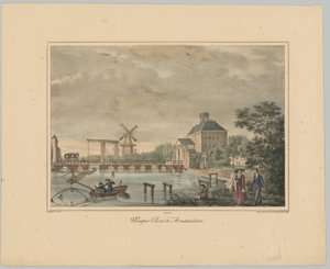 Utsikt över Weesperpoort i Amsterdam Weesper Poort i Amsterdam (titel på objekt) Ansikten av de sex huvudportarna i staden Amsterdam. 1st Cahier (serietitel) av Anonymous
