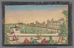 Utsikt över trädgården och Palais de Fontainebleau av Anonymous