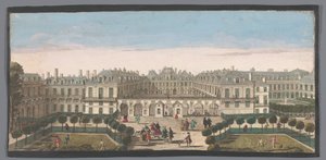 Utsikt över Palais Royal i Paris Vûë du Palais Royal (titel på objekt) av Anonymous