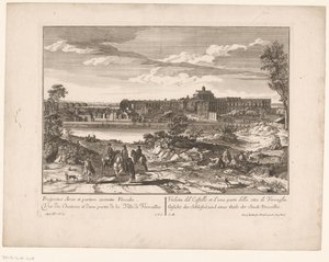 Utsikt över slottet i Versailles och en del av staden Prospectus Arcis et partem civitatis Versailles / Utsikt över slottet och en del av staden Versailles / Utsikt över slottet och en del av staden Versailles / Utsikt över slottet och av Anonymous