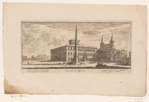 Utsikt över torget på baksidan av St. John Lateran, Rom S. Giovani in Laterano / Ecclesia St. Ioannis Lateranensis nua er ice (...) / L