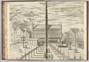 Grote Markt med Hall of Fame, 1594 av Anonymous