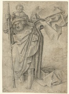 Saint Christopher med Kristusbarnet av Anonymous