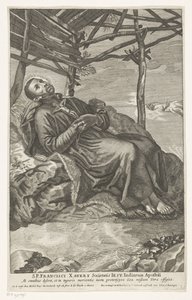 Saint Francis Xavier på sin dödsbädd av Anonymous