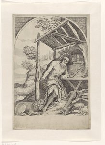 Saint Hieronymus i vildmarken av Anonymous