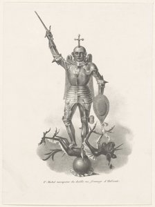 Saint Michael erövrar djävulen med holländsk ost, 1830 St. Michel vainqueur du diable au fromage d