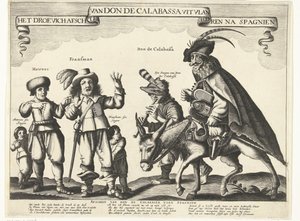 Det sorgliga farväl av Don de Calabassa från Flandern och återkomst till Spanien, 1646 Droevich-farväl till Don de Calabassa från Flandern efter Spagnien (titel på objekt) av Anonymous