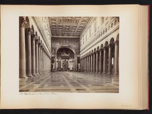 Interiör av Saint Paul utanför murarna i Rom, Italien St Paolo fuori le Mura. Rom (titel på objekt) av Anonymous
