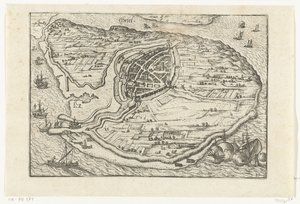Karta över Den Briel, 1572 av Anonymous