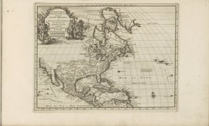 Kort av Midden- i Nordamerika Nordamerika, enligt de nya observationerna av Messieurs de l