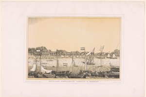 Koninklijke Nederlandsche Yachtclub i Dordrecht, 10 juni 1848 (titel på objekt) av Anonymous