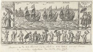Kopia efter originaltiteltrycket för Houtmans Journael vande reyse der Hollandtsche ships ghedaen in Oostelijk,1598 av Anonymous