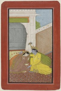Krishna en Radha av Anonymous