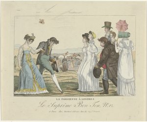 Den högsta Bon Ton. Karikatyrer, 1800-1815, nr 12: Parisaren i London av Anonymous