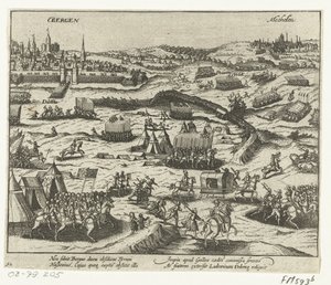 Ludvig av Nassau lämnar Bergen 1572 av Anonymous
