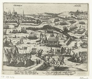 Ludvig av Nassau lämnar Mons, 1572 av Anonymous