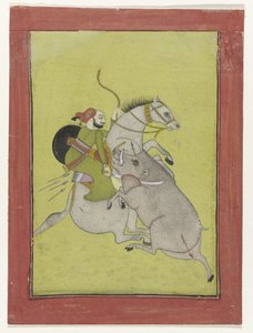 Maharao Umed Singh または Bundi マハラジャ・ウメド・シン、イノシシを殺すスウェーデン人 av Anonymous