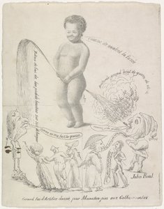 Manneken Pis tillhandahåller fyrverkerier, 1820 Grand feu d