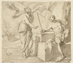 Minerva visar sig för Odysseus av Anonymous
