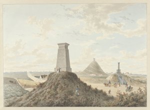 Monument vid Waterloo, 1815 av Anonymous