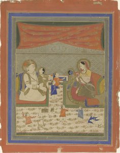 Nanda en Yasoda met Krishna en Balarama av Anonymous