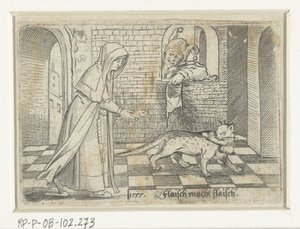 Nun erbjuder kattfisk i utbyte mot penis Flaisch power Flaisch (titel på objekt) av Anonymous
