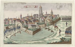 Patrioter lämnar Utrecht, 1787 Utrecht (titel på objekt) av Anonymous