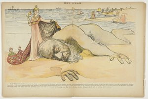 Paul Kruger sköljde upp på den holländska kusten The Wreck (titel på objekt) av Anonymous