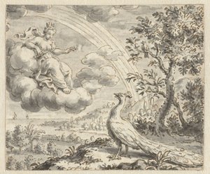 Peacock klagar till Juno Design för illustrationer för en utgåva av Jean de la Fontaines Fables (serietitel) av Anonymous